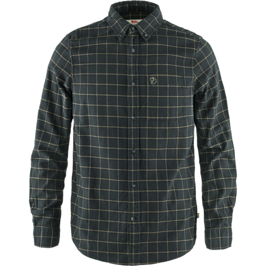 Fjällräven Övik Flannel Shirt M - Dark Grey - Miehet - M - Partioaitta