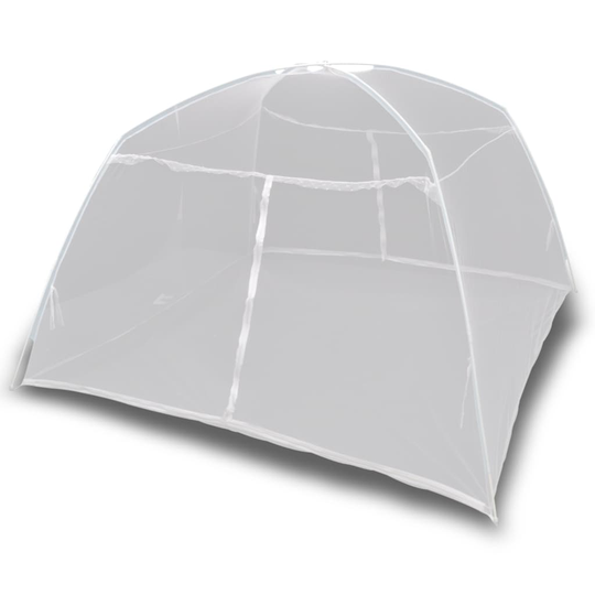 vidaXL Retkeilyteltta 200x150x145 cm lasikuitu valkoinen
