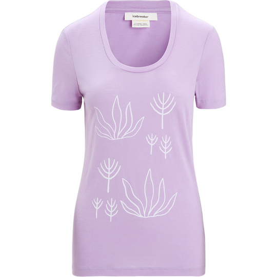 Icebreaker W Tech Lite Ii Ss Scoop Tee Fresh Growth - Purple Gaze - Naiset - S - Partioaitta