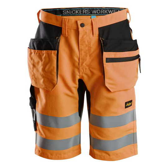 Snickers 6131 LiteWork Työshortsit heijastimet, oranssi C42