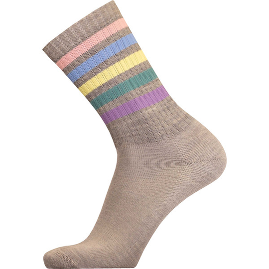 Sukkamestarit Merinovillasukat Sport - Rainbow Mel Grey - Unisex - 35-38 - Partioaitta