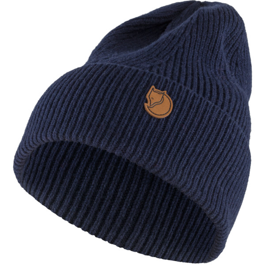 Fjällräven Directional Rib Beanie - Dark Navy - Unisex - OneSize - Partioaitta