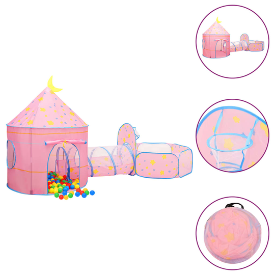 vidaXL Lasten leikkiteltta pinkki 301x120x128 cm