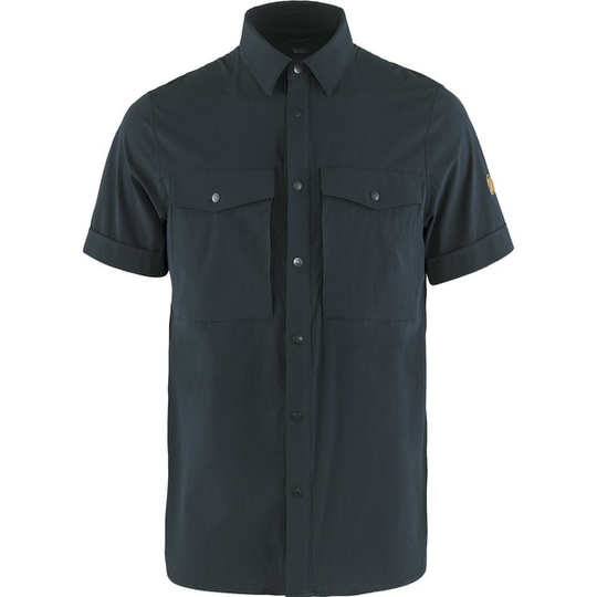 Fjällräven Abisko Trekking Shirt Ss M - Dark Navy - Miehet - L - Partioaitta