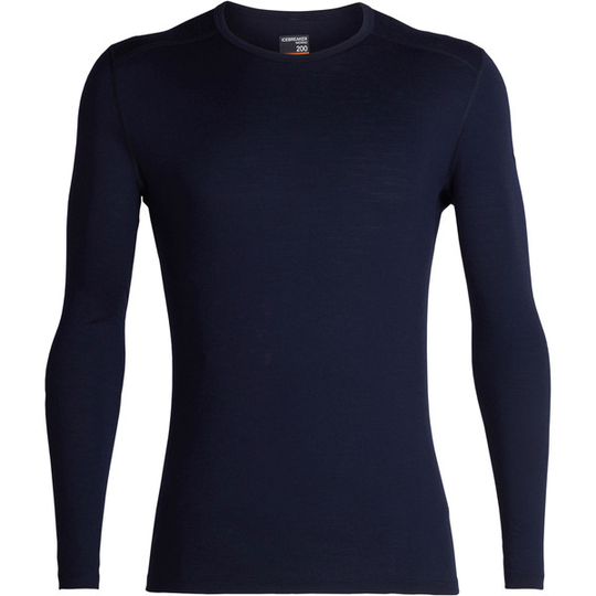 Icebreaker M 200 Oasis Ls Crewe - Midnight Navy - Miehet - L - Partioaitta