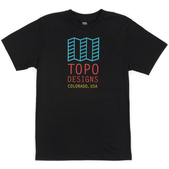 Topo Designs Original Logo Tee M - Black - Miehet - S - Partioaitta