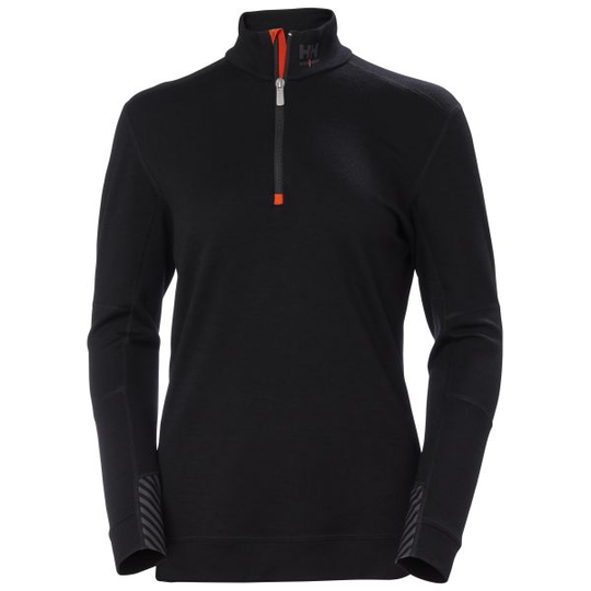 Helly Hansen Workwear Lifa Merino 75210_990 Aluspaita musta, naisten Koko XS