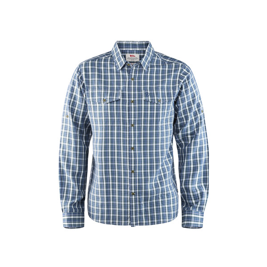 Fjällräven Abisko Cool Shirt Ls M - Uncle Blue - Miehet - S - Partioaitta