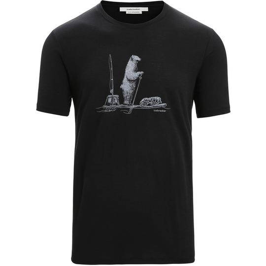 Icebreaker M Tech Lite Ii Ss Tee Polar Paddle - Black - Miehet - S - Partioaitta