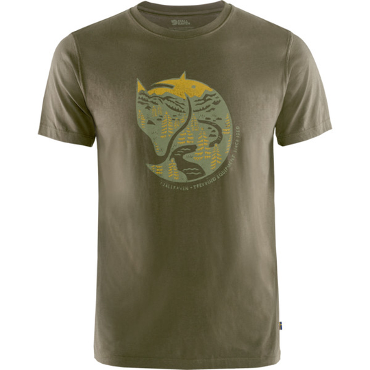 Fjällräven Arctic Fox T-shirt M - Dark Olive - Miehet - L - Partioaitta