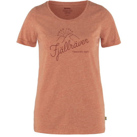 Fjällräven Sunrise T-shirt W - Rowan Red-melange - Naiset - L - Partioaitta