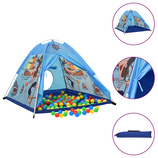 vidaXL Lasten leikkiteltta sininen 120x120x90 cm