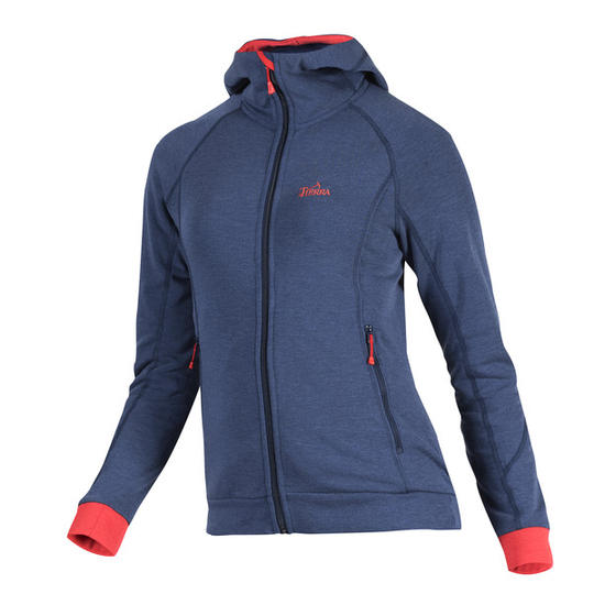 Tierra Aktse Hood Fleece W - Night Blue - Naiset - XS - Partioaitta