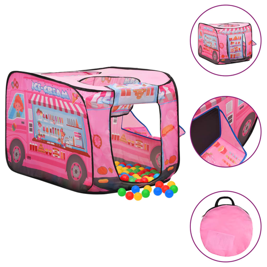vidaXL Lasten leikkiteltta pinkki 70x112x70 cm