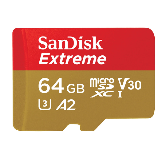 SANDISK MicroSDXC Extreme 64GB 170MB/s A2 C10 V30 UHS-I U3