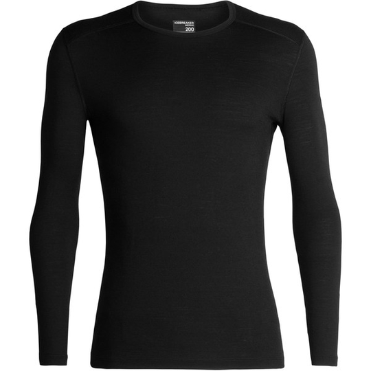 Icebreaker M 200 Oasis Ls Crewe - Black - Miehet - L - Partioaitta