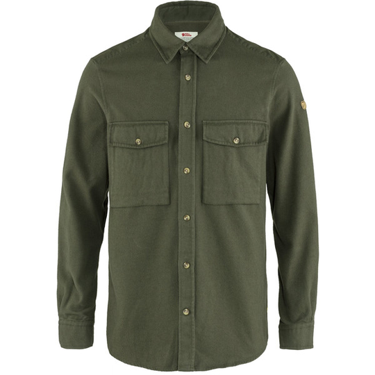 Fjällräven Övik Twill Shirt M - Deep Forest-deep Forest - Miehet - L - Partioaitta