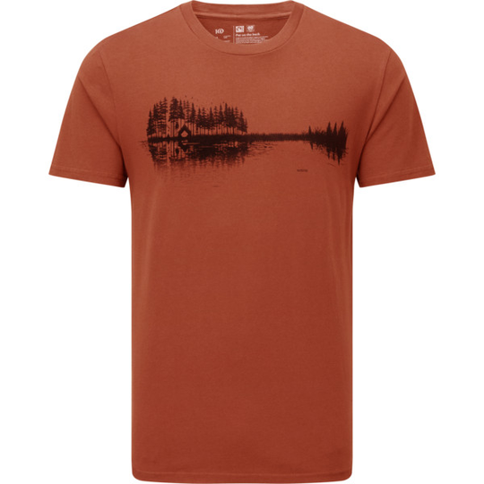 Tentree M Summer Guitar T-shirt - Baked Clay/meteorite Black - Miehet - XL - Partioaitta