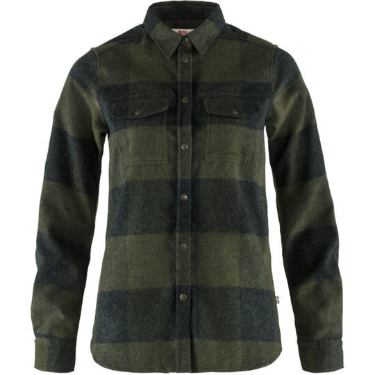 Fjällräven Canada Shirt W - Deep Forest-dark Grey - Naiset - L - Partioaitta