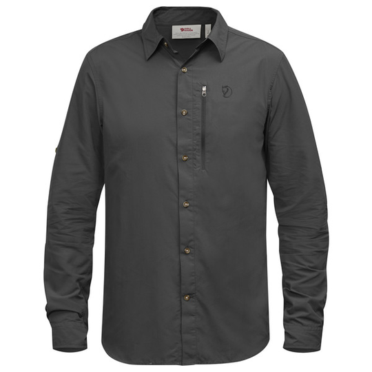 Fjällräven Abisko Hike Shirt Ls M - Dark Grey - Miehet - L - Partioaitta