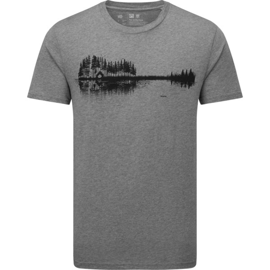 Tentree M Summer Guitar T-shirt - Grey Heather - Miehet - XL - Partioaitta