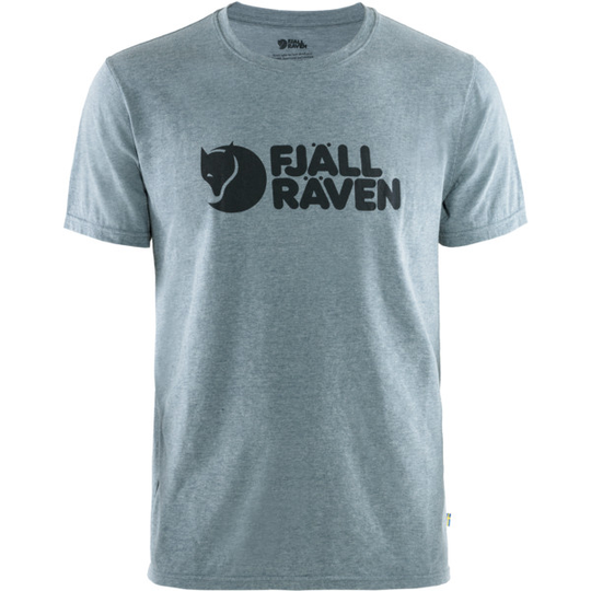 Fjällräven Fjällräven Logo T-shirt M - Uncle Blue-melange - Miehet - L - Partioaitta