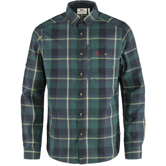 Fjällräven Fjällglim Shirt M - Arctic Green-navy - Miehet - L - Partioaitta