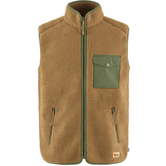 Fjällräven Vardag Pile Fleece Vest M - Buckwheat Brown-laurel Green - Miehet - L - Partioaitta