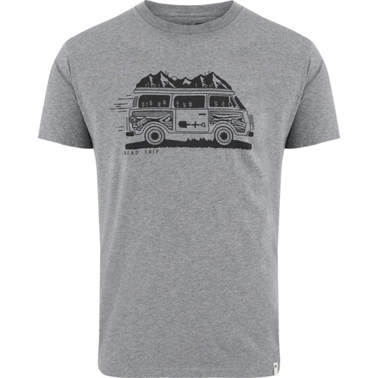Tentree M Road Trip T-shirt - Grey Heather/meteorite Black - Miehet - XXL - Partioaitta