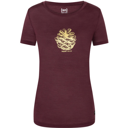 Supernatural W Pine Cone Tee - Wine Tasting/gold - Naiset - S - Partioaitta