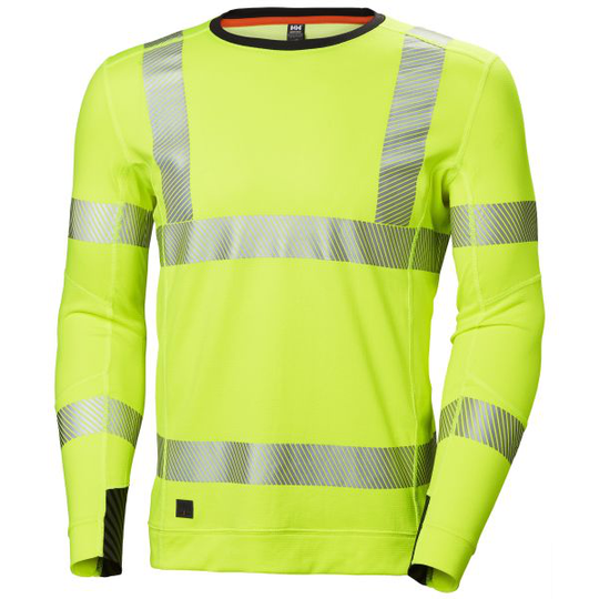 Helly Hansen Workwear Lifa Active Aluspaita huomioväri, keltainen, pyöreä pääntie S