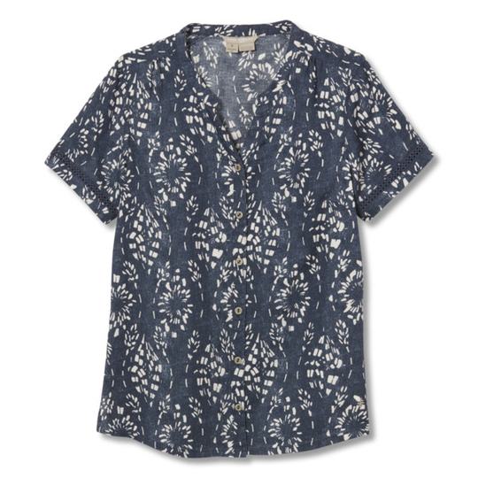 Royal Robbins Cool Mesh Eco S/s - Navy Shibu Pt - Naiset - M - Partioaitta
