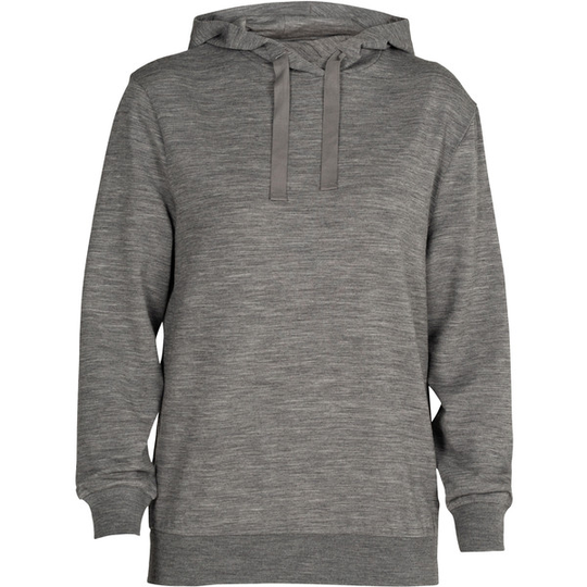 Icebreaker W Crush Ls Hoodie - Gritstone Hthr - Naiset - S - Partioaitta