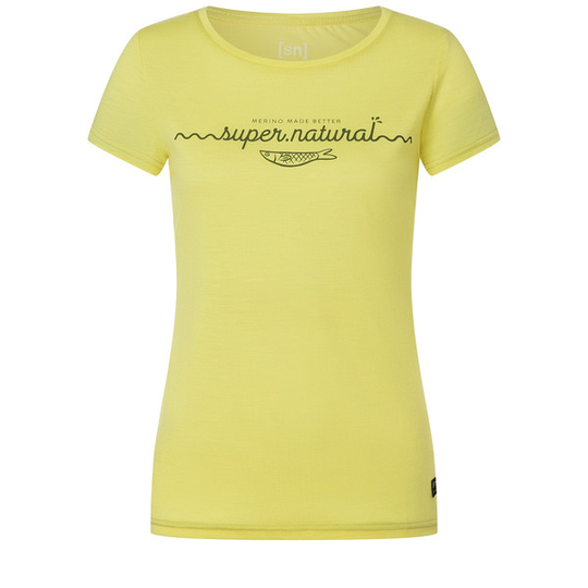 Supernatural W Sarda Tee - Charlock/sage - Naiset - S - Partioaitta