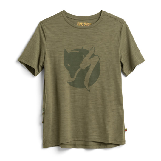 Fjällräven S/f Wool T-shirt W - Green - Naiset - L - Partioaitta