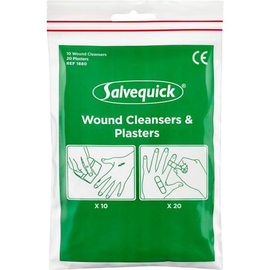 Salvequick 1880 Laastari-/haavapyyhepussi 30st