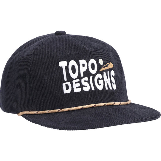 Topo Designs Corduroy Trucker Hat - Sunrise - Black - Unisex - OneSize - Partioaitta
