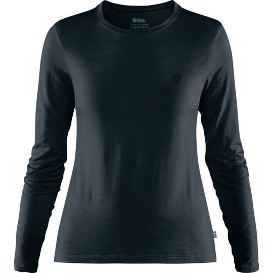 Fjällräven Abisko Wool Ls W - Dark Navy - Naiset - XXS - Partioaitta