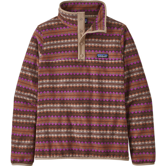 Patagonia W' S Micro D Snap-t P/o - Diamond Stripe: Sisu Brown - Naiset - S - Partioaitta