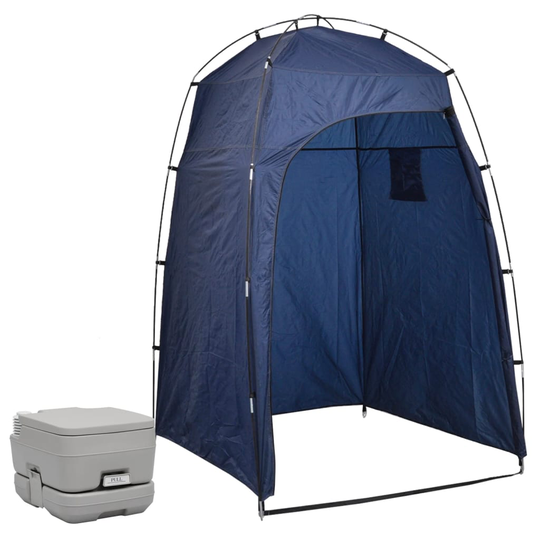 vidaXL Kannettava retki-WC teltalla 10 + 10 l