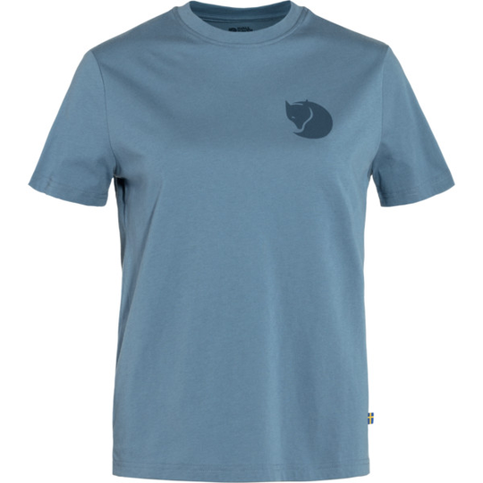 Fjällräven Fox Boxy Logo Tee W - Dawn Blue - Naiset - L - Partioaitta