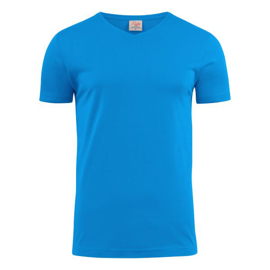 Printer Heavy V-neck T-paita Merensininen 4XL