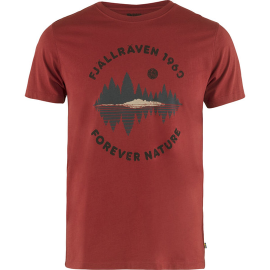 Fjällräven Forest Mirror T-shirt M - Deep Red - Miehet - M - Partioaitta