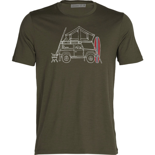 Icebreaker M Tech Lite Ii Ss Tee Surfspot Camber - Loden - Miehet - S - Partioaitta