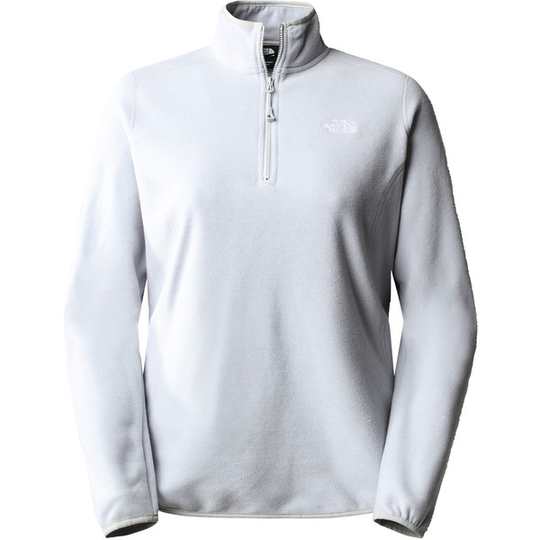 The North Face W 100 Glacier 1/4 Zip - Tnf Light Grey Heather-tnf Whi - Naiset - S - Partioaitta
