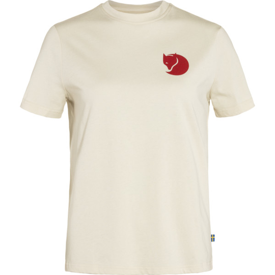 Fjällräven Fox Boxy Logo Tee W - Chalk White - Naiset - L - Partioaitta