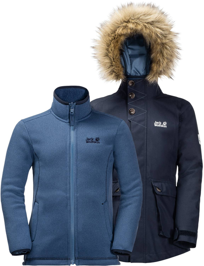 Jack Wolfskin Girls Elk Island 3in1 Parka