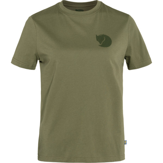 Fjällräven Fox Boxy Logo Tee W - Green - Naiset - L - Partioaitta