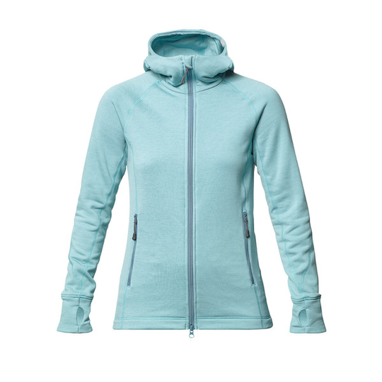 Tierra Sta Fleece Hood W - Smoke Blue - Naiset - L - Partioaitta