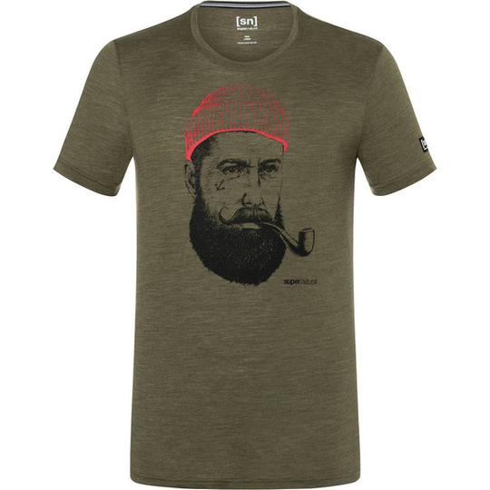 Supernatural M Sailor Tee - Olive Night Melange/jet Black/ - Miehet - S - Partioaitta